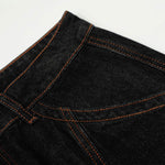Structured Wide Leg Heavy Stitch Denim