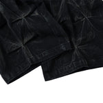 Men's Tie-Dye Denim Pants Heavy Pleated Distressed Loose Wide Leg