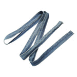 Falda vaquera con bordado de perlas y lavado vintage