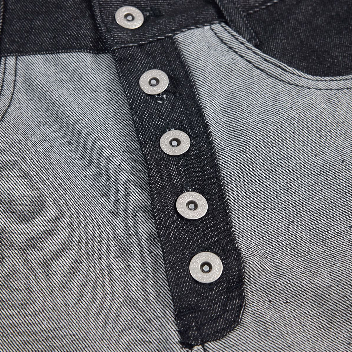 Vintage-Inspired High-End Button Wide-Leg Denim Pants