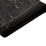 Men's Distressed Washed Denim Wide Leg Pants Punk Paint Splatter