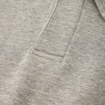 Quiet Luxury Melange Half-Placket Polo Sweatshirt