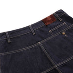 Vintage Washed Asymmetric Side Split Barrel Leg Jeans