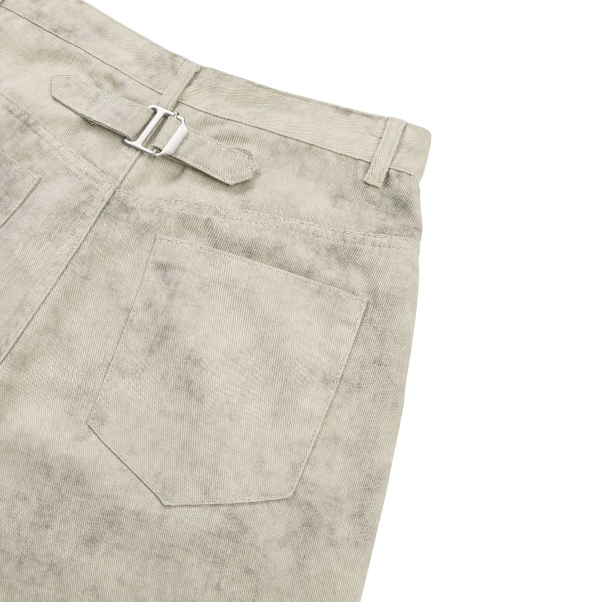 Marble Print Loose Straight Trousers