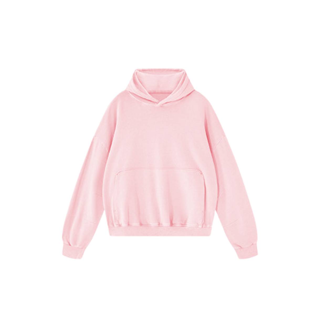 Sudadera con capucha pesada de color sólido