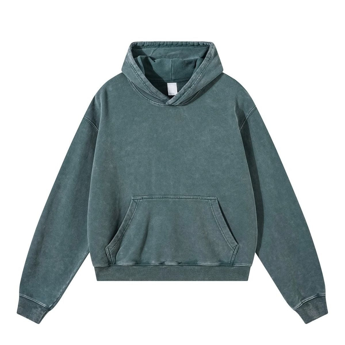 Snow Wash Vintage Distressed Ripped Hoodie