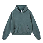 Snow Wash Vintage Distressed Ripped Hoodie