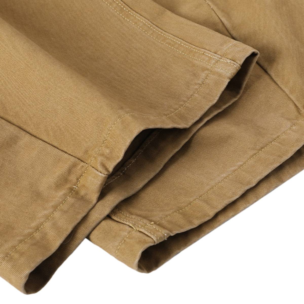 Deconstructed Washed Solid Pleated Panel Multi-Pocket Cargo Pants