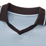 Vintage Waffle Colorblock Boxy Fit Heavyweight Polo T-Shirt