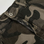 Camouflage Utility Wide Leg Adjustable Hem Pants
