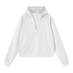 Old Money Drop‑Shoulder Loose V‑Neck Hoodie