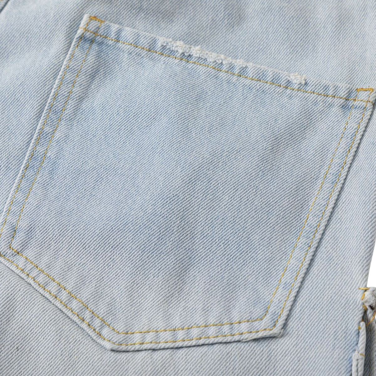 Vintage Washed Multi-Pocket Loose Cargo Jeans