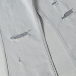 High Street Washed Distressed Wide Leg Flared Jeans