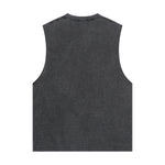 Distressed Raw Edge Sleeveless Tee 8oz-INNBLAC Fashion Apparel