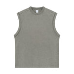 Back Seam Distressed Sleeveless T Shirt 8oz-INNBLAC Fashion Apparel