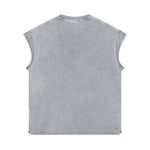 Washed Raw Edge Baggy Tank Top 8oz-INNBLAC Fashion Apparel