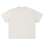 Relaxed Fit Boxy Solid Color Minimal Tee