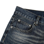 Blue Washed Baggy Cat Whisker Jeans