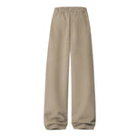 Premium Plain Pleated Seam Drape Wide Fit Stretch Pants