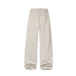 Washed Solid Baggy Wide Leg Workwear Pants