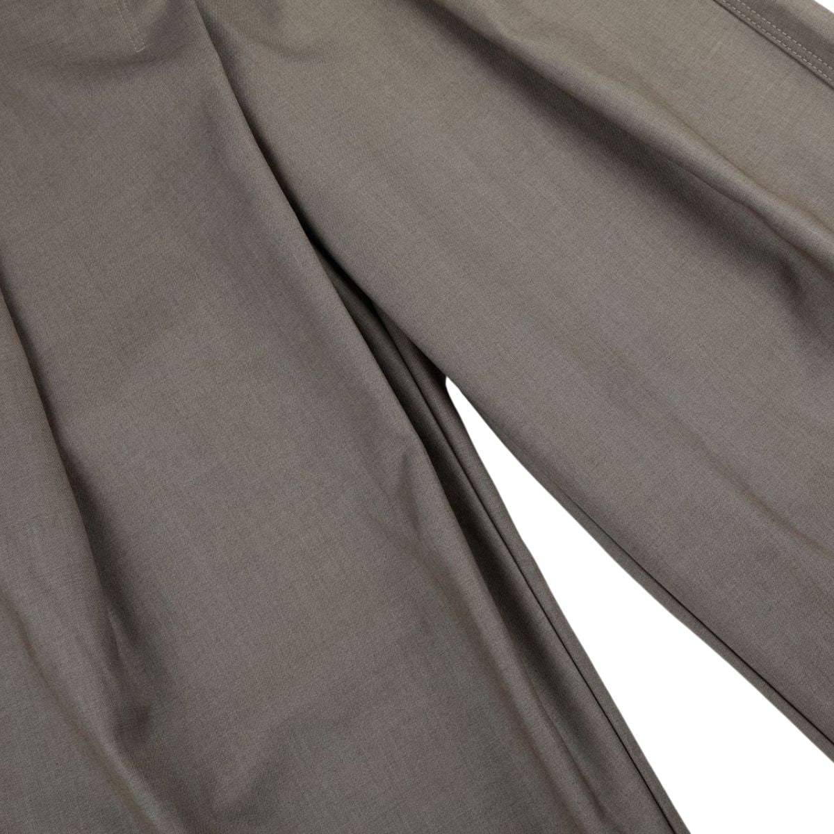 Old Money Pleated Button Detail Wide Leg Trousers