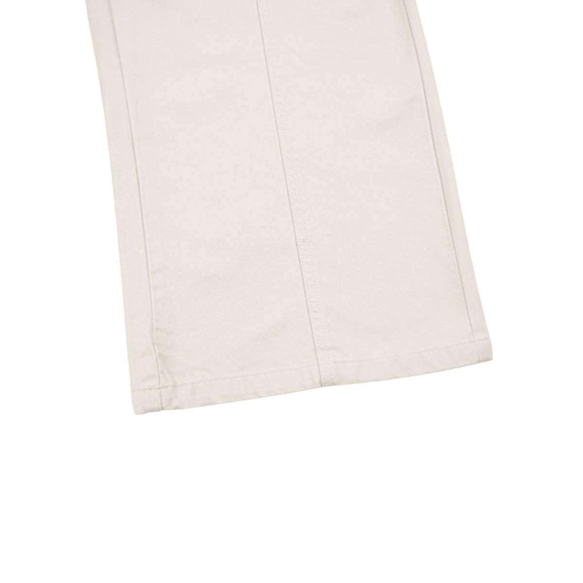 Pantalones de algodón con pierna ancha y color liso