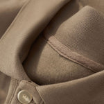 Old Money Cropped Polo Collar Fleece Sweatshirt