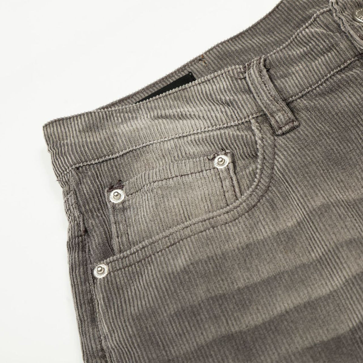 Faded Grey Vintage Wash Wide-Leg Jeans