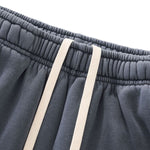 Vintage Washed Heavyweight Drawstring Wide Leg Casual Pants