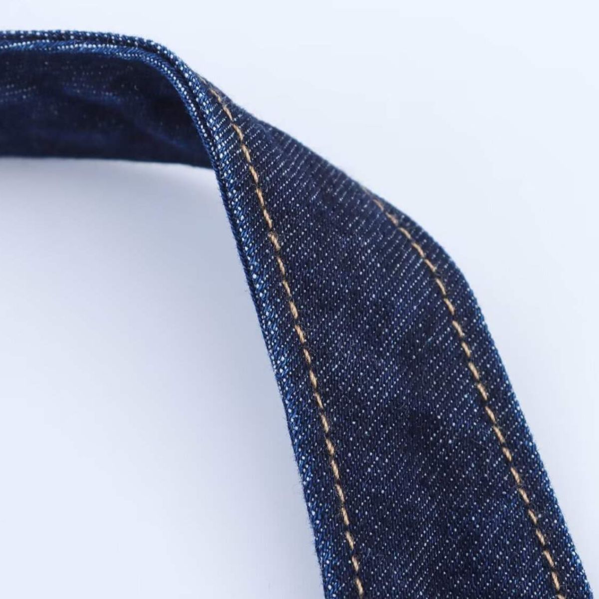 Halter Neck Denim Mini Flounce Dress