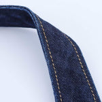 Halter Neck Denim Mini Flounce Dress