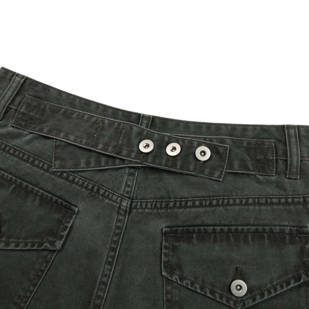 Relaxed Bootcut Pants With Reverse‑Pocket Washed‑Out Fade