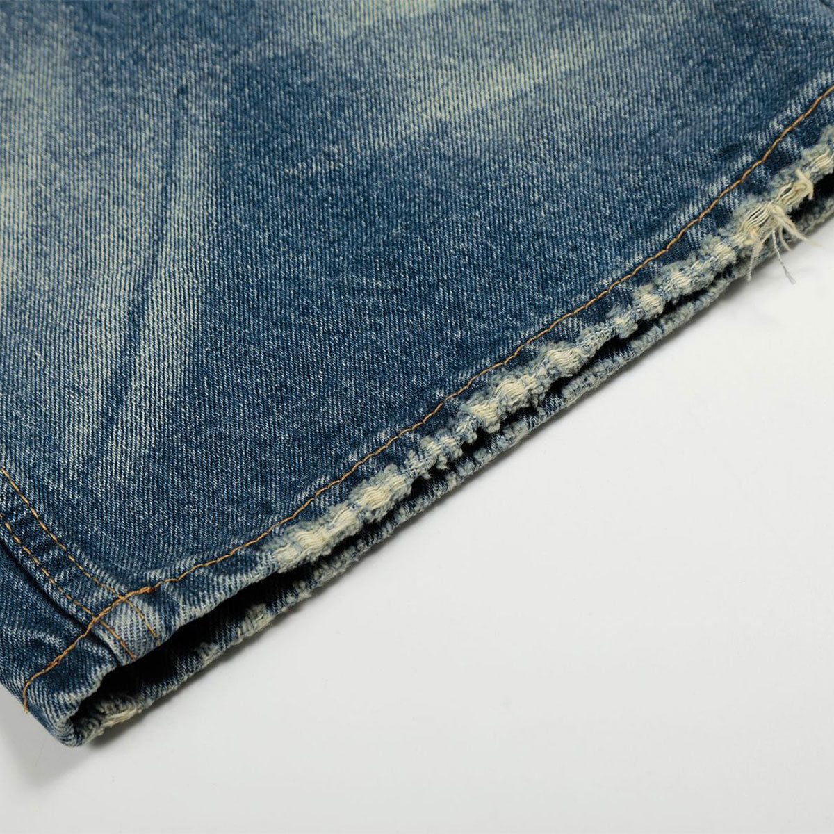 Light Wash Wide Leg Button Front Denim