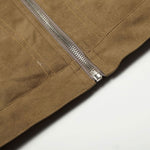 Suede Boxy Fit Padded Jacket Trimmed
