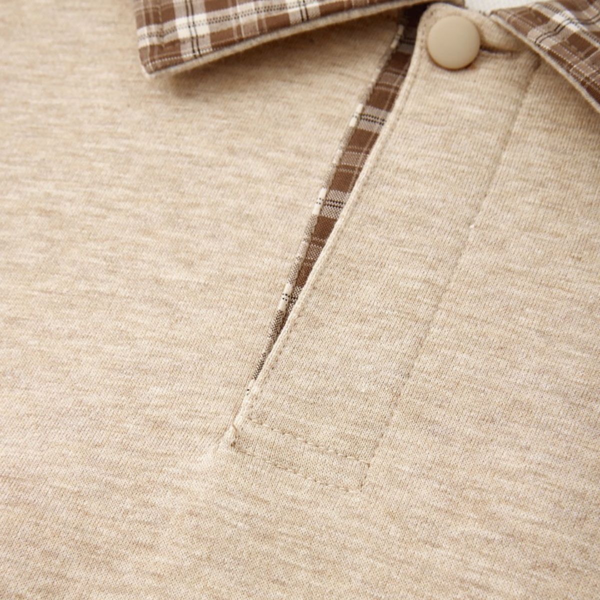 Quiet Luxury Old Money Color‑Contrast Plaid Half‑Zip Polo Sweatshirt