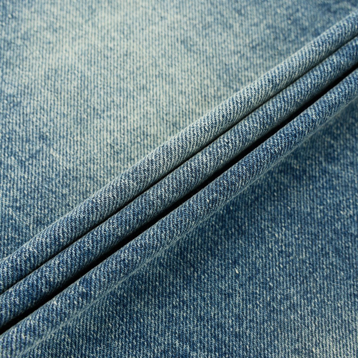Fold Waist Wide Leg Jeans