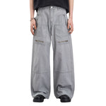 Multi-Pocket Baggy Utility with Zipper Detail Cargo Pants