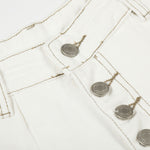 High Waist Wide Leg Button Fly Denim Pants
