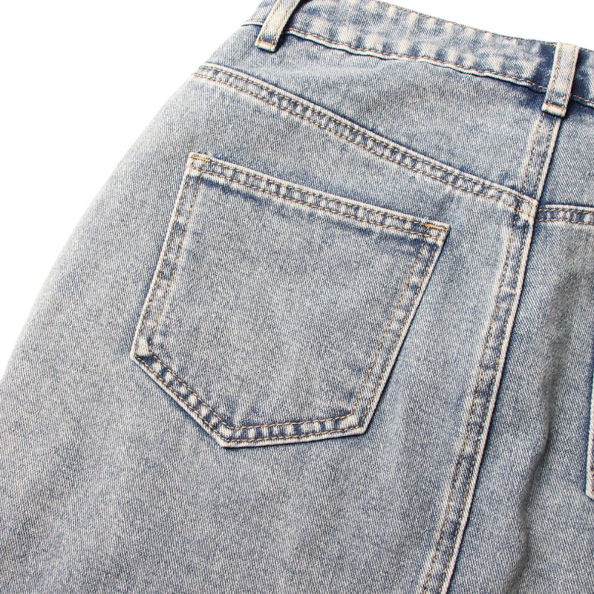 Women's Cut-Out Denim Midi Skirt