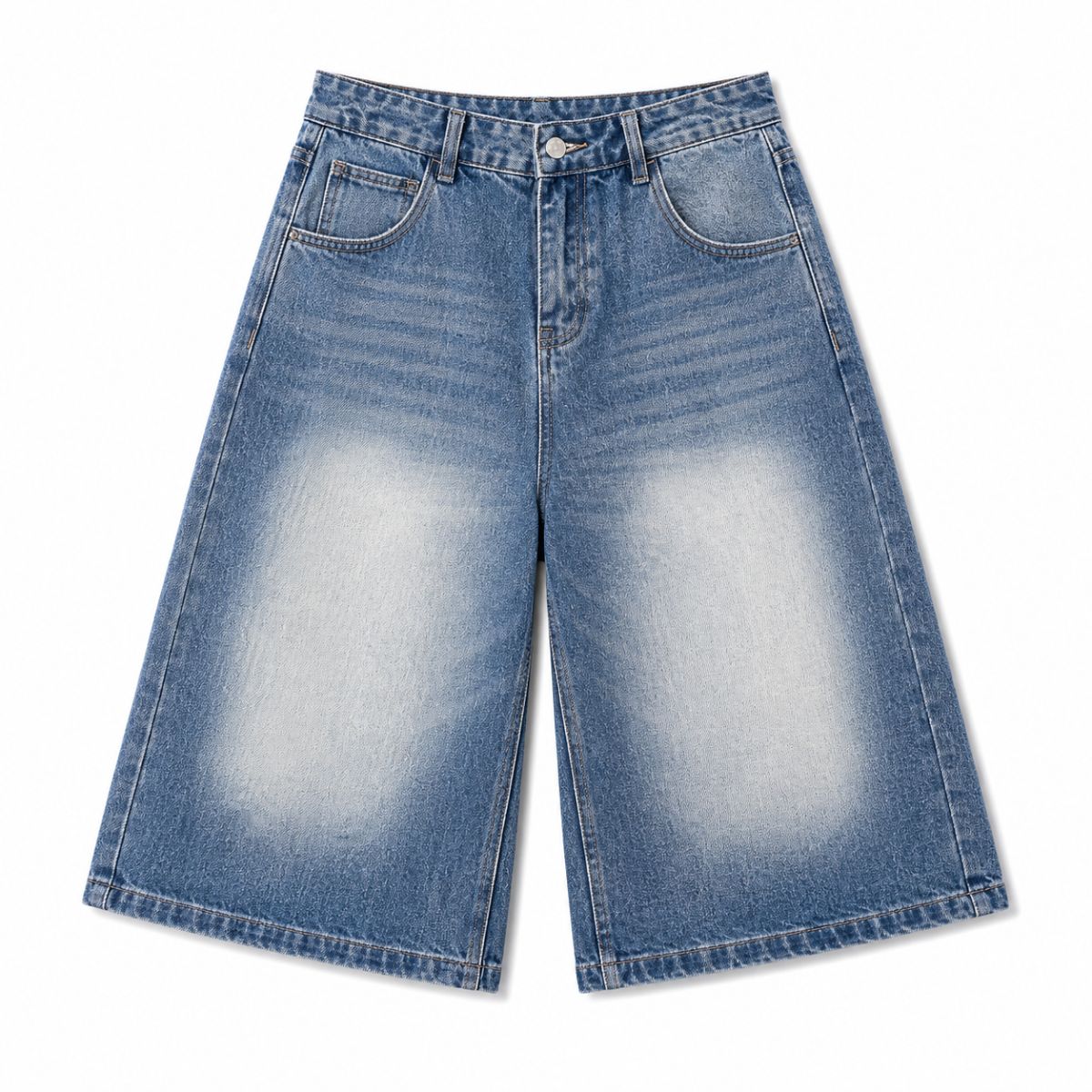 Bermudas con lavado vintage y salpicaduras de tinta