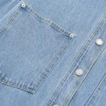 Vestido midi vaquero sin mangas con botones y aberturas en la parte delantera