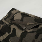 Camouflage Utility Wide Leg Adjustable Hem Pants