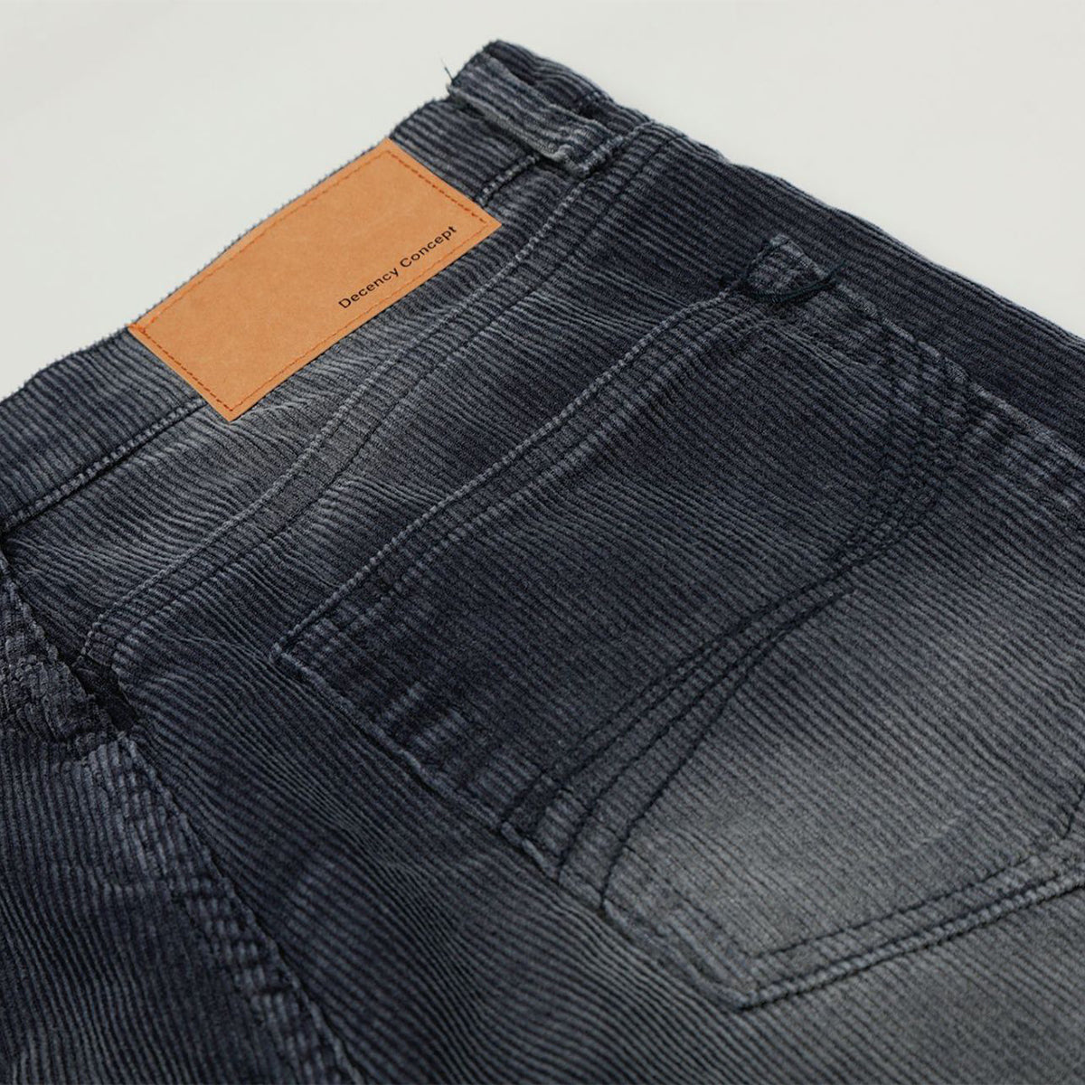 Faded Grey Vintage Wash Wide-Leg Jeans