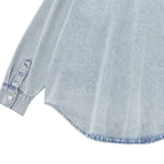 Vestido midi vaquero sin mangas con botones y aberturas en la parte delantera