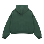 Sudadera con capucha y cremallera lavada de doble cursor