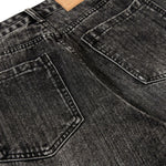 Men's Distressed Washed Denim Wide Leg Pants Punk Paint Splatter