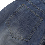 Vintage Washed Baggy Straight-Leg Denim Jeans