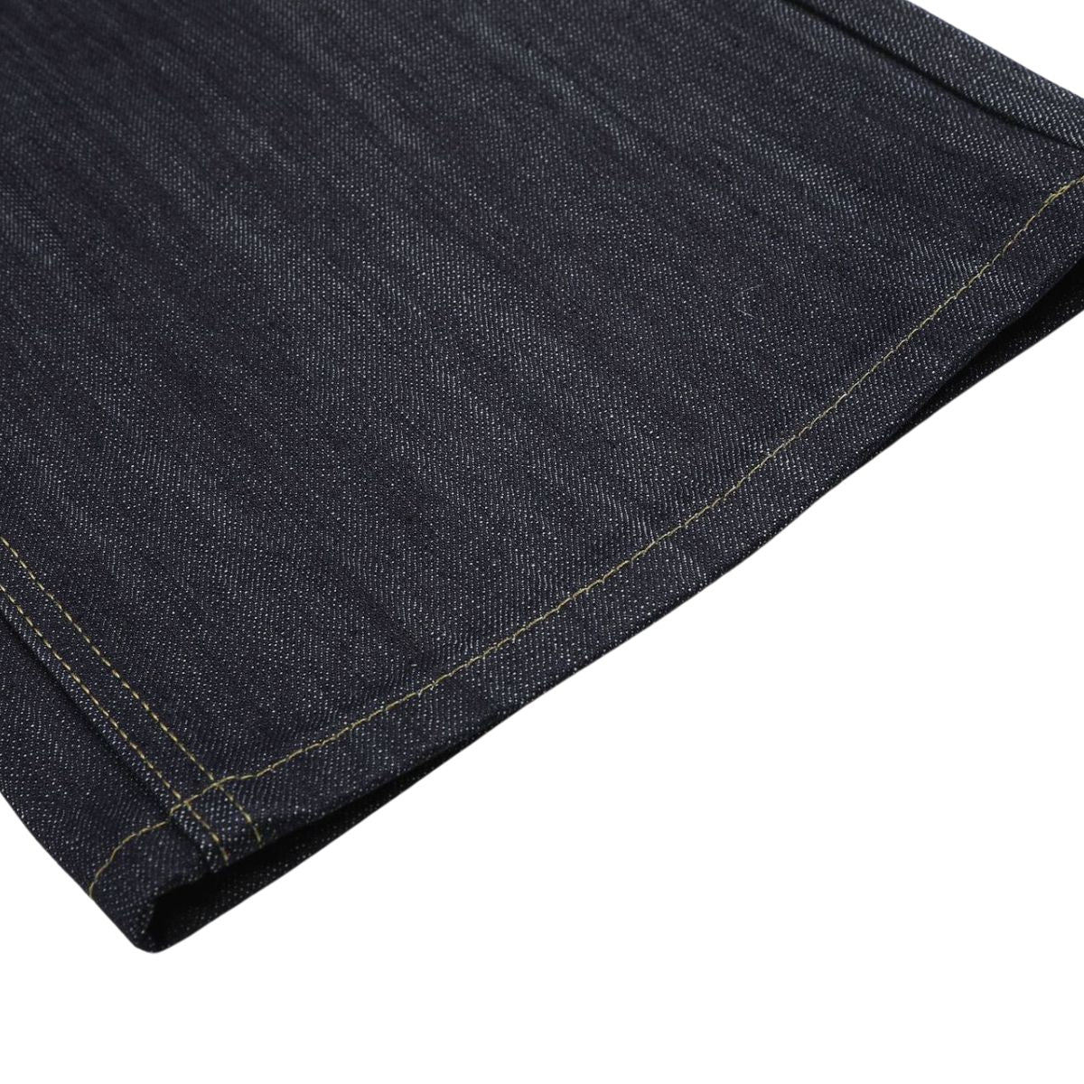 Raw Indigo Wide Leg Jeans with Metal Horsebit Detail