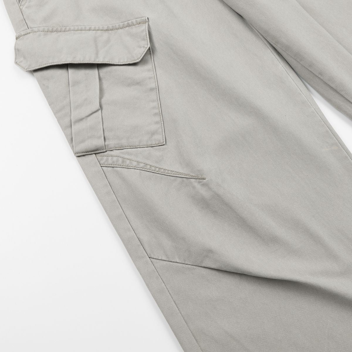 Deconstructed Curved Wide‑Leg Cargo Pants