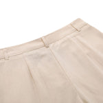 Old Money Cotton Linen Wide Leg Trousers